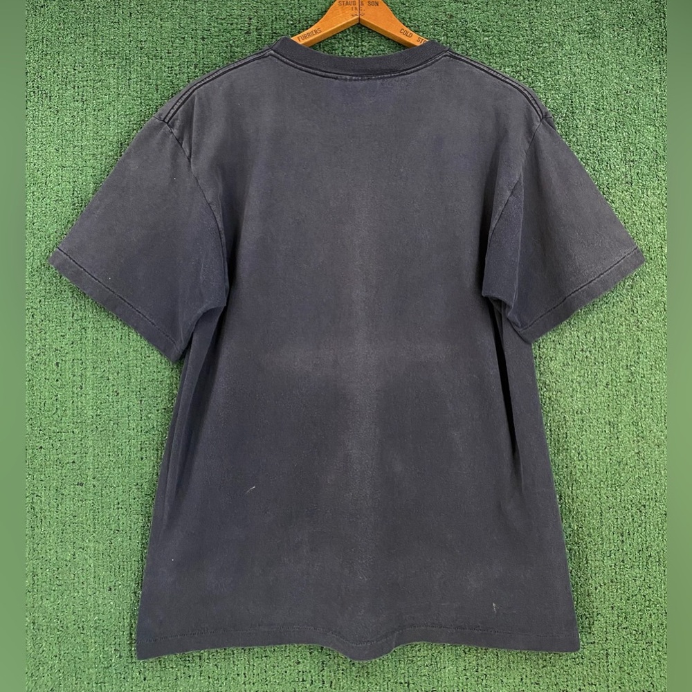 VTG 90’s Fred Babb Art Can’t Hurt You Faces Abstract Art Distressed T-Shirt Med - Picture 7 of 8